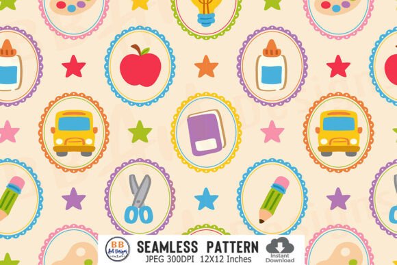 Back to School Pattern Paper Frame Teach: A Strategic Asset for Seasonal Branding and Creative Projects