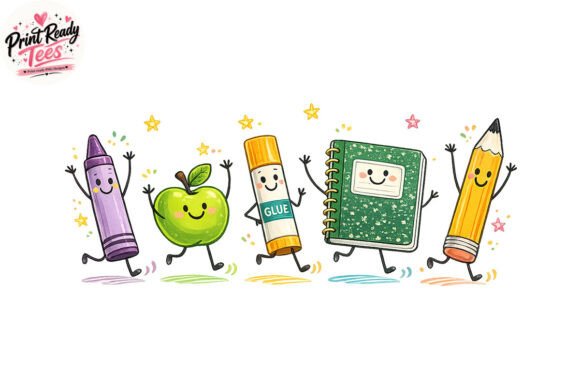 Back to School PNG, Cute School Supplies