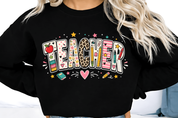 Cute Teacher Typography, Back to School