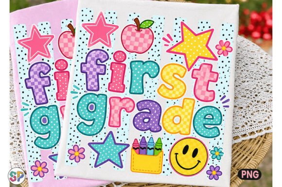 First Grade Striped Back to School Shirt Design