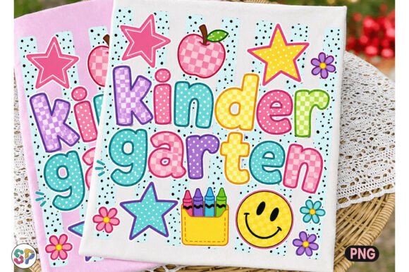 Kinder Garten Back to School Striped Png for Creative Projects