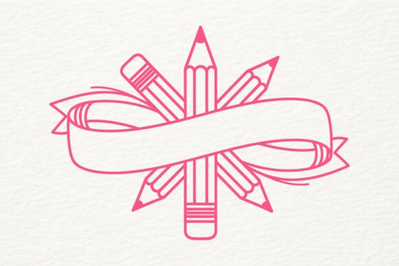 Pencil Ribbon Banner SVG Back to School: Elevating Your Creative Projects with Instant Digital Downloads