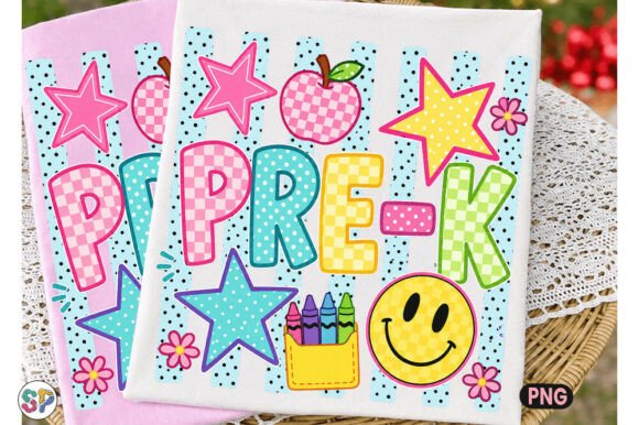Pre-K Back to School Striped Shirt PNG for Creatives