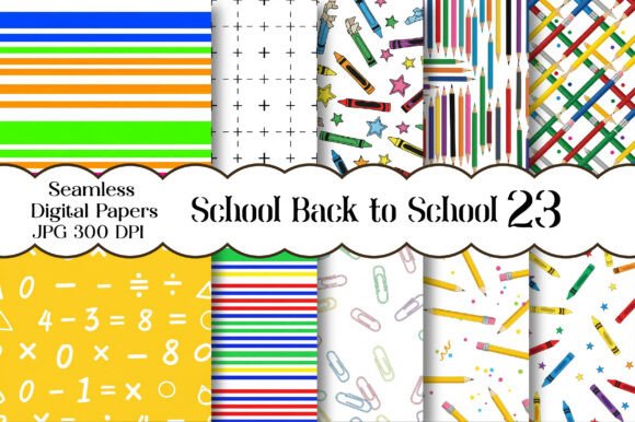 School Back to School Digital Papers