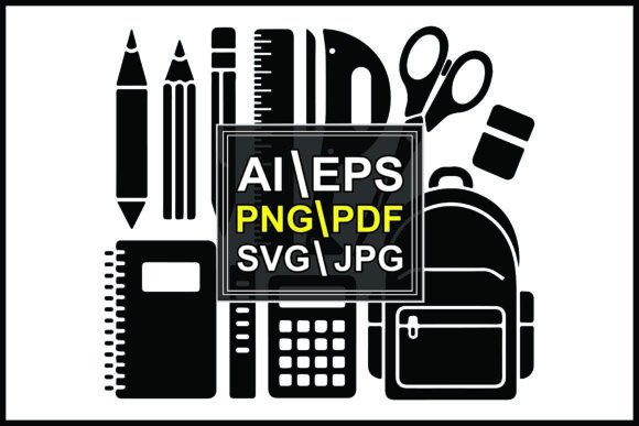 Silhouette School Supplies Backpack Penc: A Versatile Design Asset for Creators and Educators