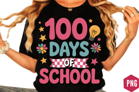 Teacher 100 Days of School PNG Design: The Ultimate Digital Asset for Classroom Celebrations