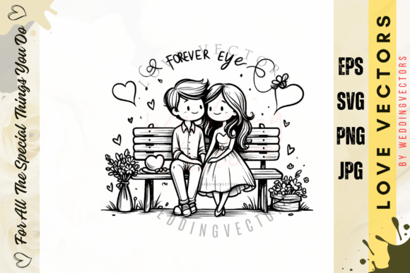 Weddingvectors 22004386: A Curated Collection of Artistic Graphics to Celebrate the Beauty of Love